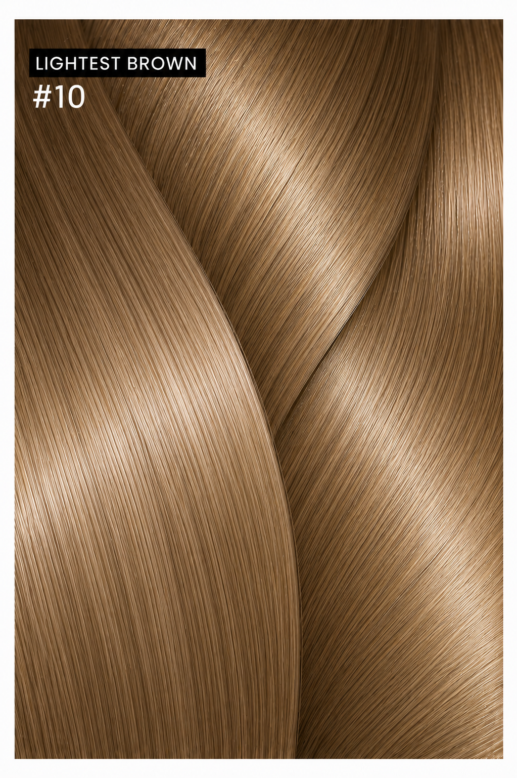 #10 Light Brown Premium Tape Extensions 40cm-105g